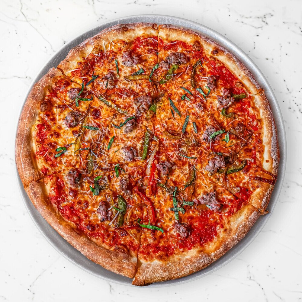 Sausage and Peppers Pizza from Doughboys Bali